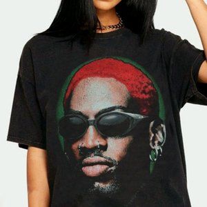 Dennis Rodman T Shirt, Rodman Vintage Retro Inspired T Shirt